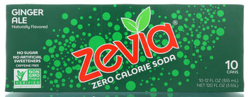 ZEVIA: Soda Ginger Ale 10 pk, 120 oz