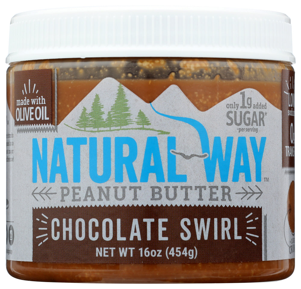 NATURAL WAY: Peanut Butter Chocolate Swirl, 16 oz