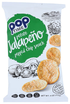 POPTIME POPPED CHIPS: Chips Jalapeno, 4 oz