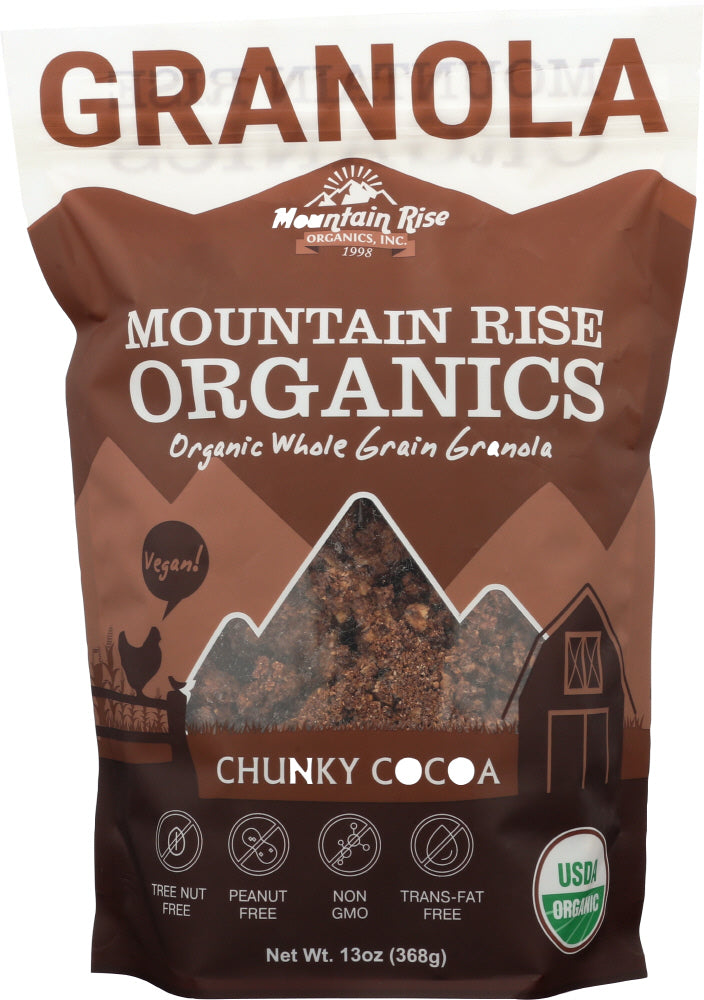 MOUNTAIN RISE ORGANIC GRANOLA: Organic Chunky Cocoa Granola, 13 oz