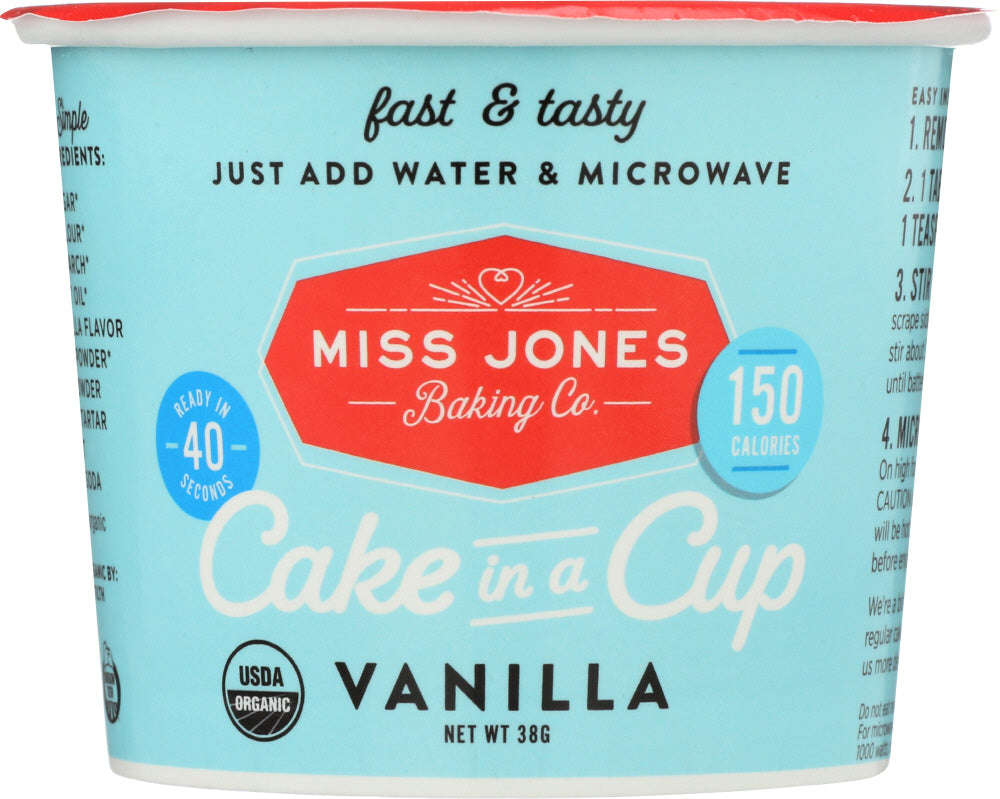 MISS JONES BAKING CO: Cake in a Cup Vanilla, 1.34 oz