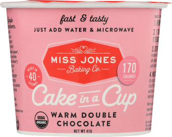 MISS JONES BAKING CO: Cake in a Cup Double Chocolate, 1.45 oz