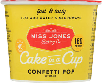 MISS JONES BAKING CO: Cake in a Cup Confetti Pop, 1.45 oz