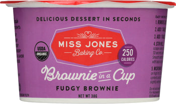 MISS JONES BAKING CO: Brownie in a Cup Fudgy Brownie, 1.34 oz