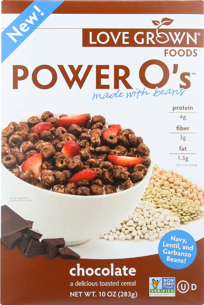 LOVE GROWN: Foods Power O's Cereal Chocolate, 10 oz