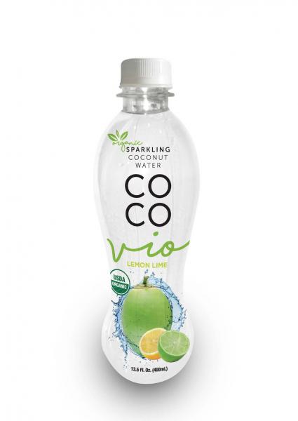 COCO VIO: Sparkling Coconut Water Lemon Lime, 13.5 fo