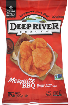 DEEP RIVER: Kettle Cooked Potato Chips Mesquite BBQ, 2 oz