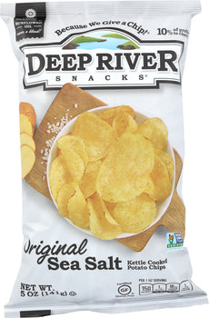 DEEP RIVER: Kettle Cooked Potato Chips Salted Original, 5 oz