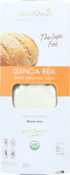 GREEN QUINOA: Flour White Quinoa Raw, 16 oz