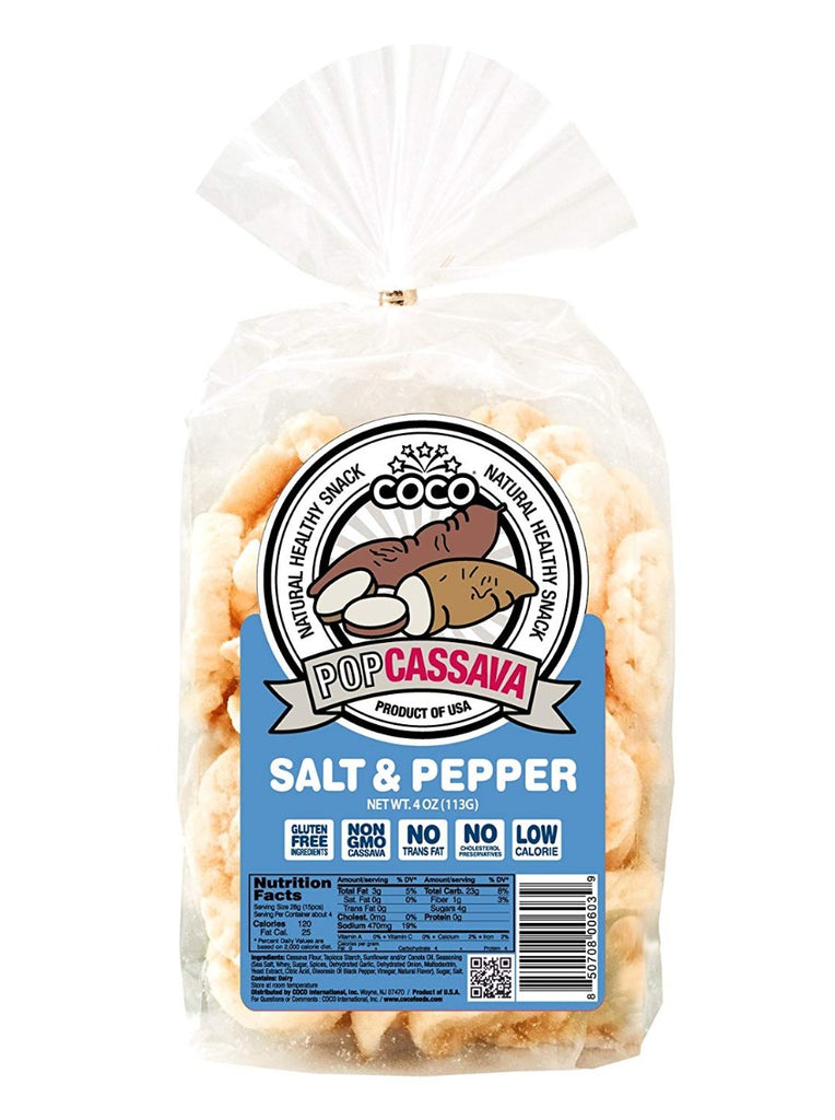 COCO LITE: Pop Cassava Salt and Pepper, 4 oz