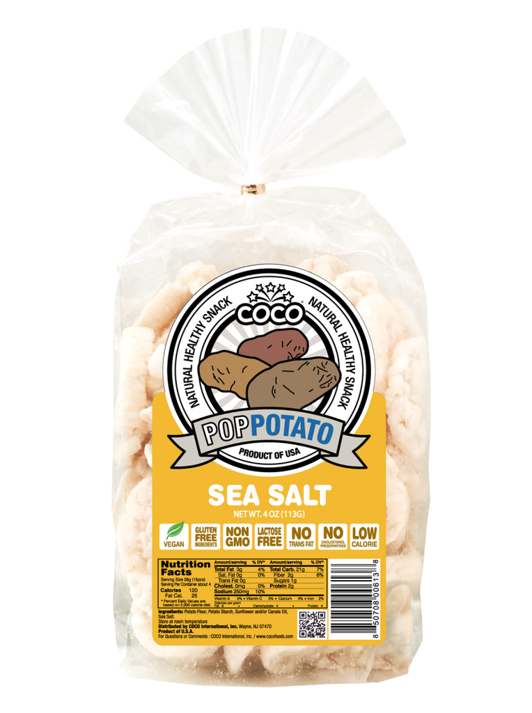 COCO LITE: Pop Potato Sea Salt, 4 oz