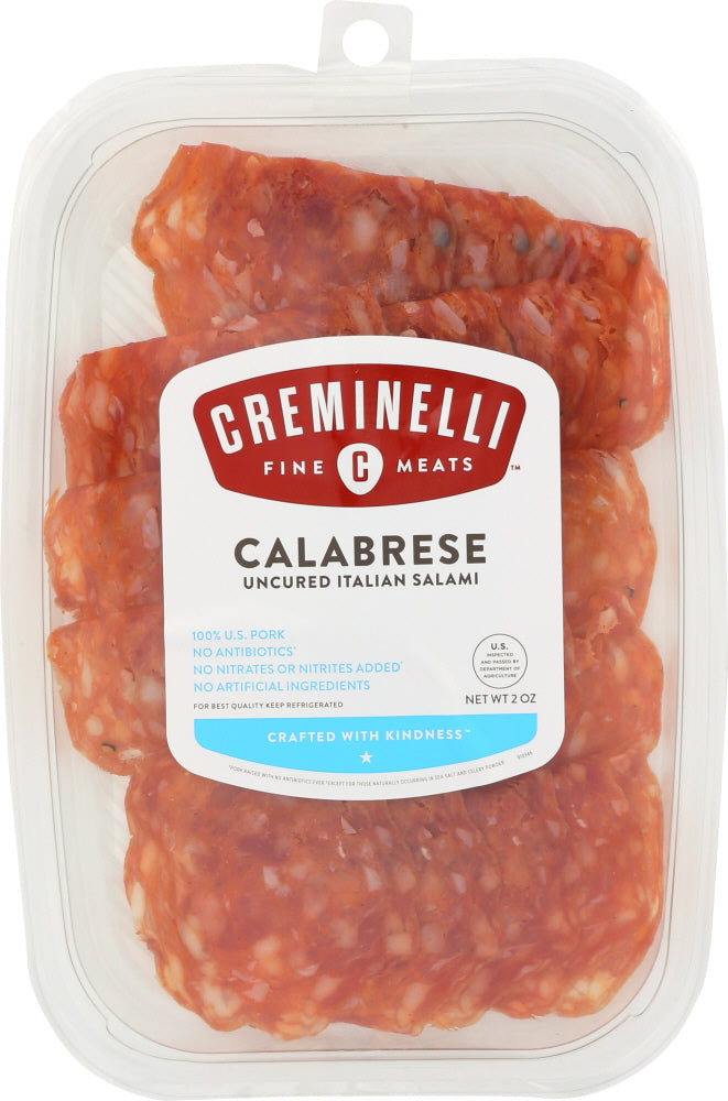 CREMINELLI FINE MEATS: Calabrese Uncured Italian Salami Sliced, 2 oz