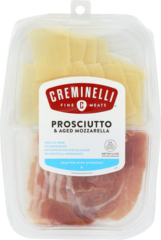 CREMINELLI FINE MEATS: Sliced Prosciutto with Mozzarella Cheese, 2.2 oz