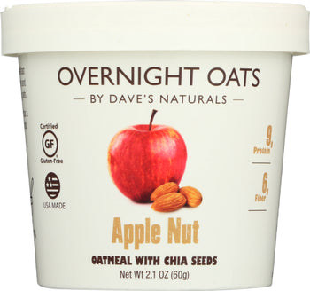 DAVES GOURMET: Oats in Cup Apple Nut, 2.1 oz