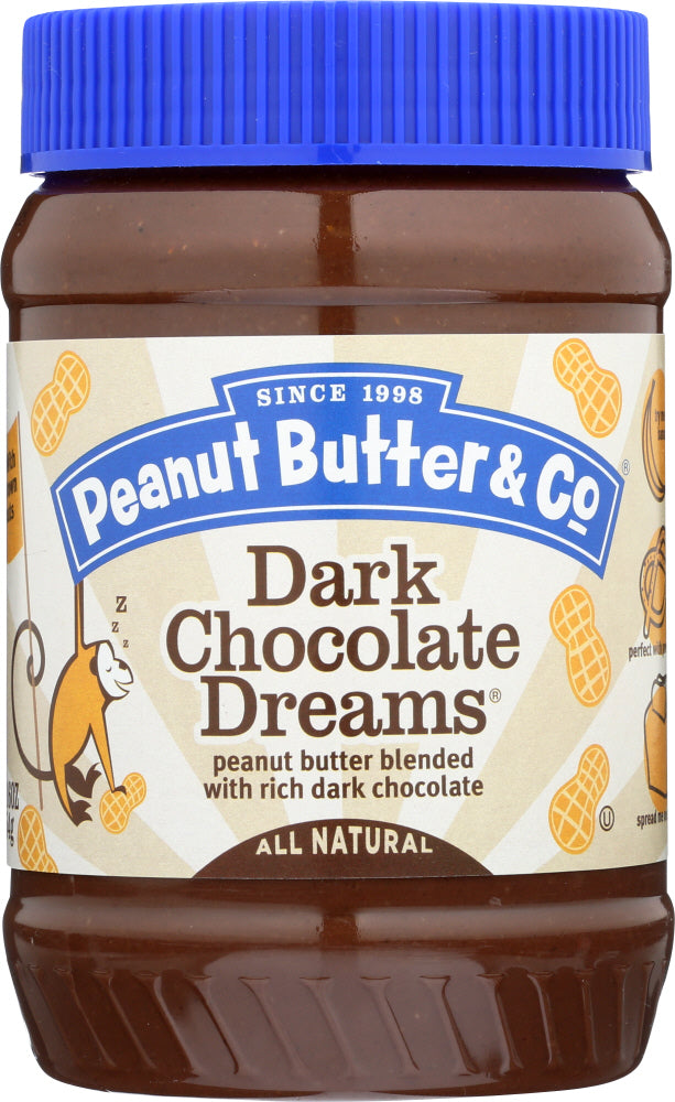 PEANUT BUTTER & CO: Dark Chocolate Dreams Peanut Butter Blended with Rich Dark Chocalate, 16 oz