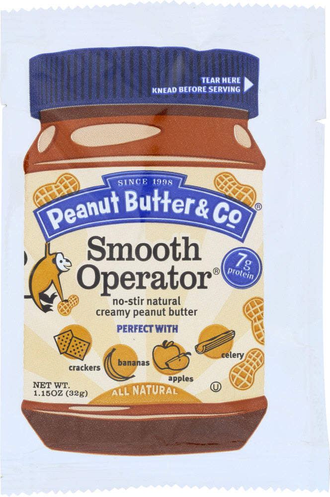 PEANUT BUTTER & CO: Smooth Operator Peanut Butter Squeeze Pack, 1.15 oz