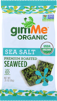 GIMME: Organic Roasted Seaweed Snacks Sea Salt, 0.35 oz