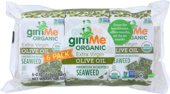 GIMME: Organic Premium Roasted Seaweed Extra Virgin Olive Oil 6x0.17oz, 1.05 oz