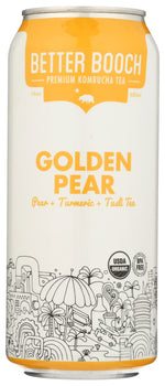 BETTER BOOCH: Golden Pear Kombucha, 16 oz