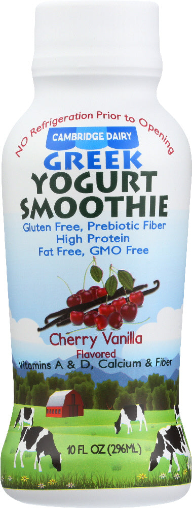 CAMBRIDGE DAIRY: Greek Yogurt Smoothie Cherry Vanilla, 10 fo