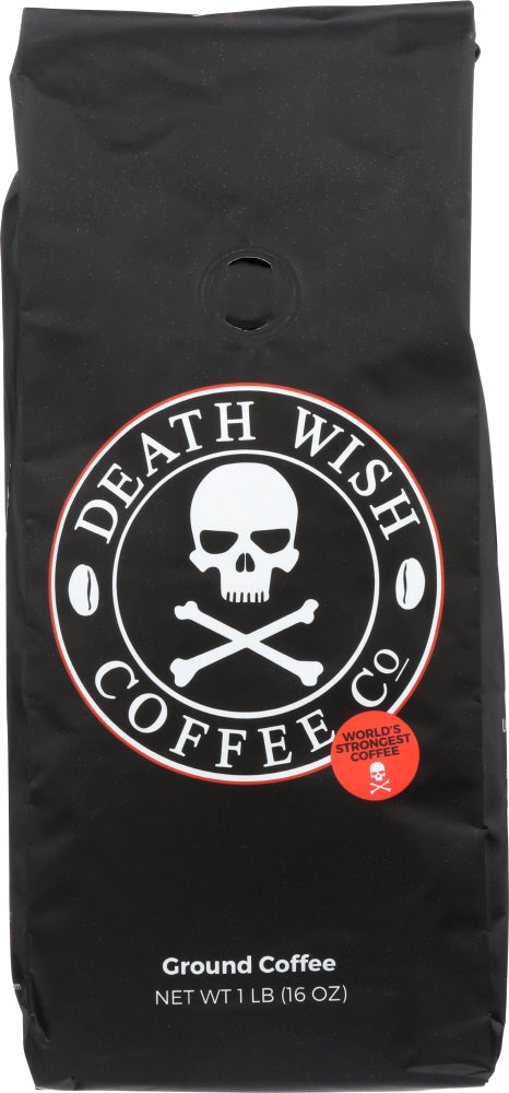 DEATH WISH COFFEE: Ground Coffee Beans, 1 lb