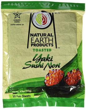 NATURAL EARTH: Sushi Nori 50 Full Sheets, 4.9 oz