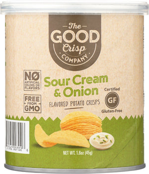 THE GOOD CRISP COMPANY: Potato Crisps Sour Cream & Onion Flavor Singles, 1.6 oz