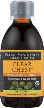 URBAN MOONSHINE: Clear Chest Herbal Syrup with Cup, 8.4 fl oz