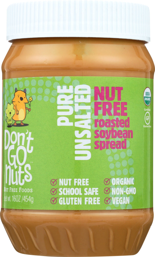 DONT GO NUTS: Organic Soy Butter Non-GMO Pure Unsalted, 16 oz