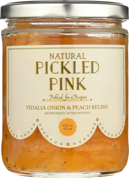 PICKLED PINK FOODS LLC: Relish Peach Vidalia Onion, 16 oz