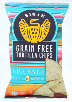 SIETE: Tortilla Sea Salt Chips Grain Free, 5 oz