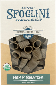 SFOGLINI: Organic Hemp Rigatoni Pasta, 16 oz