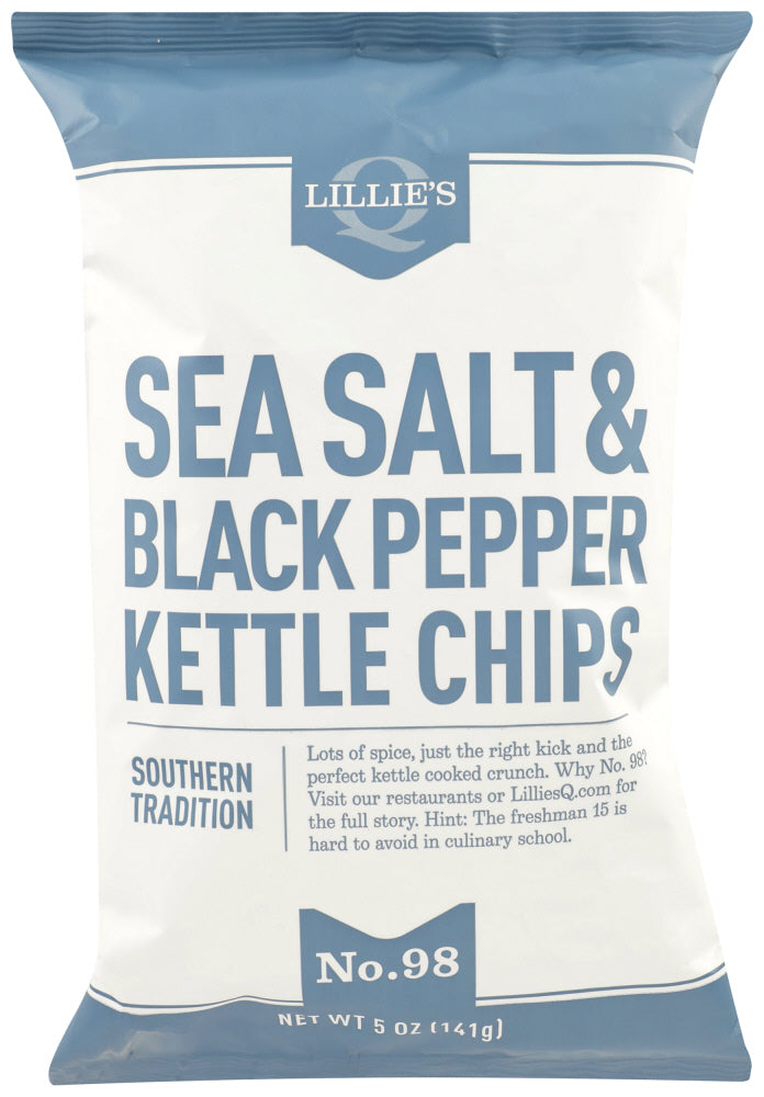 LILLIES Q: Sea Salt & Pepper Kettle Chips, 5 oz