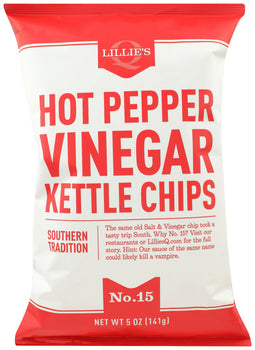 LILLIES Q: Hot Pepper Vinegar Kettle Chips, 5 oz