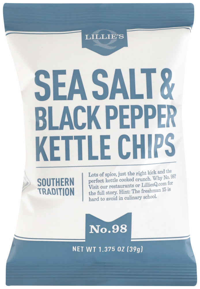 LILLIES Q: Kettles Chips Sea Salt and Black Pepper, 1.375 oz