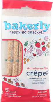 BAKERLY: Crepes Strawberry Filled, 6 pk