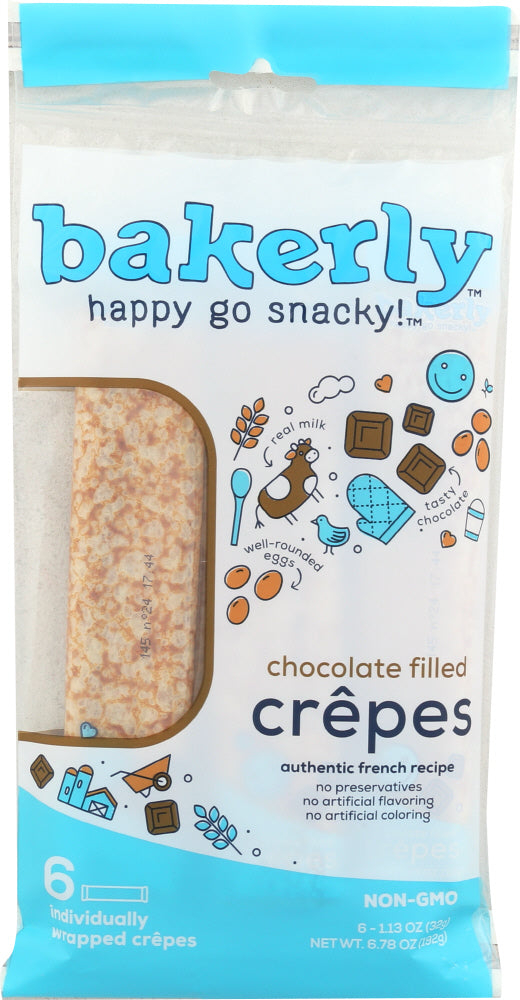 BAKERLY: Crepes Chocolate Filled, 6.78 oz