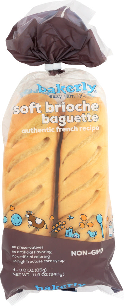 BAKERLY: Soft Baguette Brioche, 12 oz