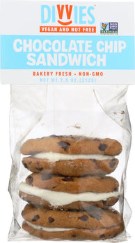 DIVVIES: Chocolate Chip Cookies Sandwich, 7.5 oz