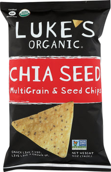 LUKES ORGANIC: Chips Chia Multigrain and Seed, 5 oz