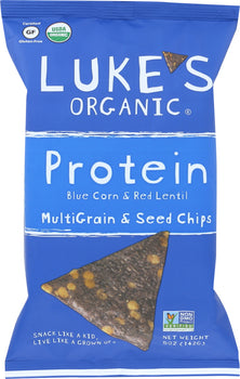 LUKE'S ORGANIC: Multigrain & Seed Chips Protein, 5 oz