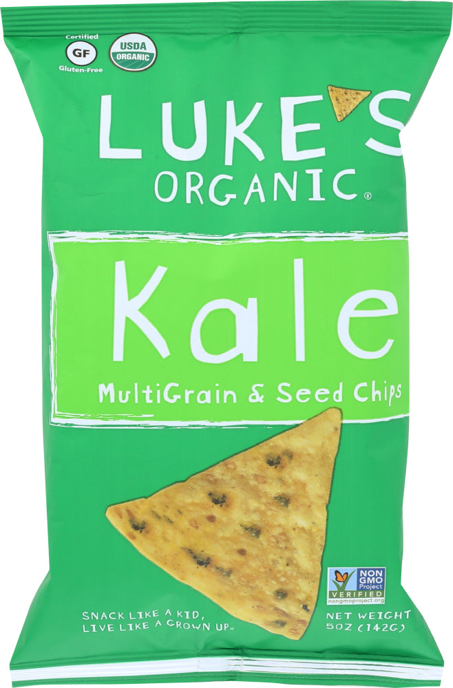 LUKE'S ORGANIC: Multigrain & Seed Chips Kale, 5 oz