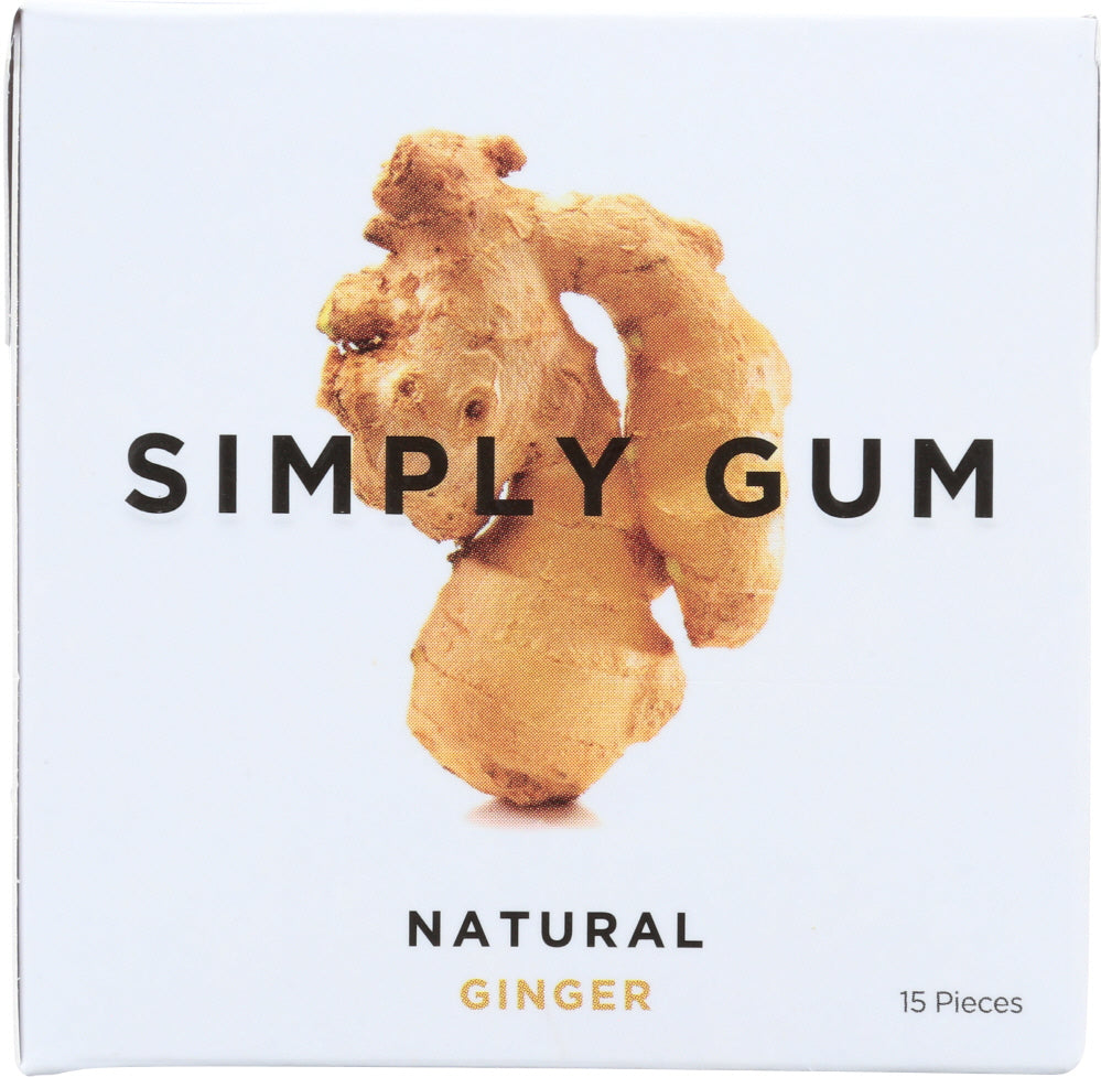 SIMPLYGUM: Natural Ginger Gum, 15 pc