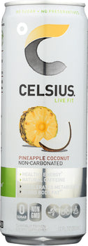 CELSIUS: Beverage Non Carbonated Pineapple Coconut, 12 oz