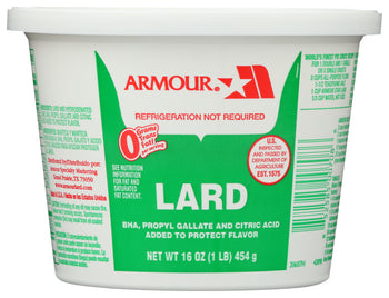 ARMOUR: Lard in Tub, 16 oz