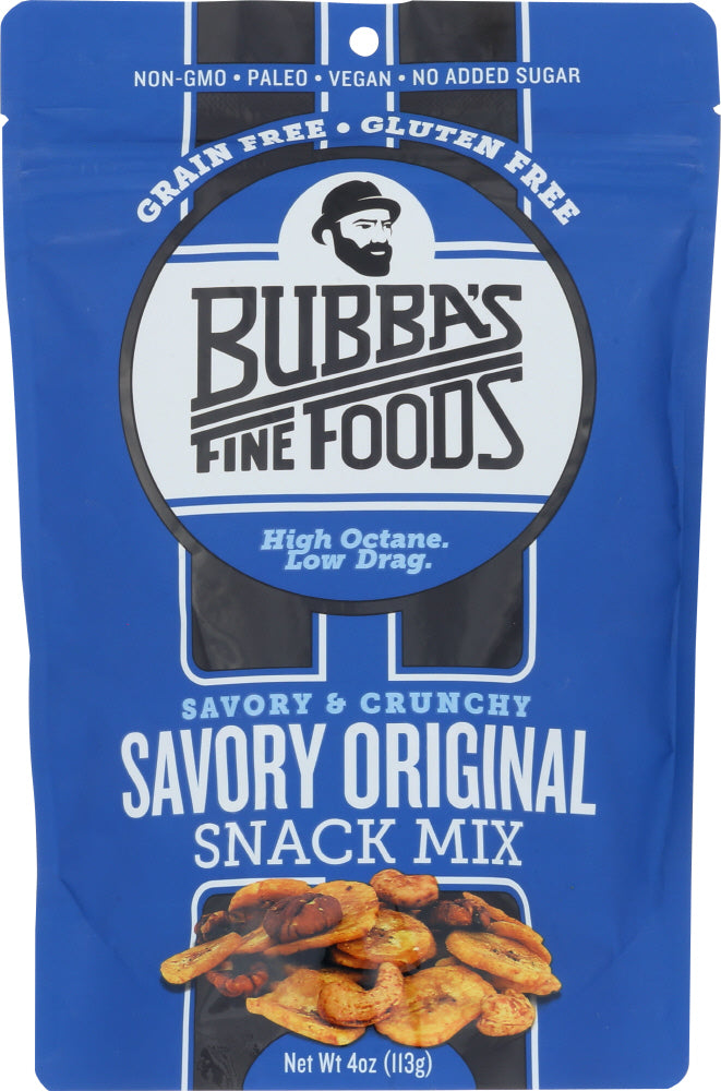 BUBBAS FINE FOODS: Snack Mix Savory Original, 4 oz