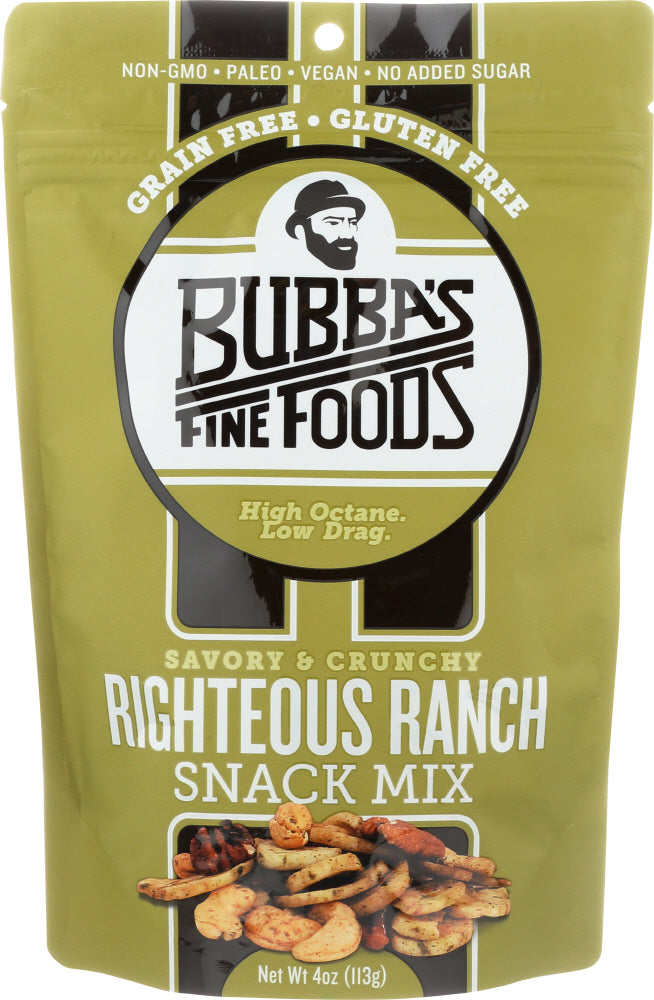 BUBBAS FINE FOODS: Righteous Ranch Snack Mix, 4 oz