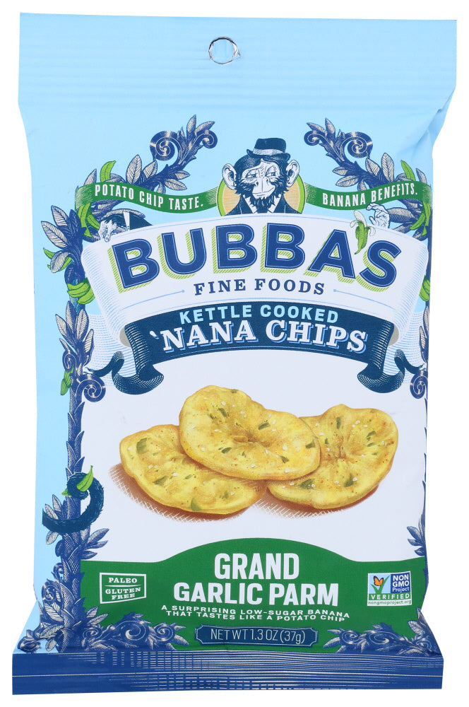 BUBBA'S FINE FOODS: 'Nana Chips Grand Garlic Parm, 1.30 oz