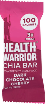 HEALTH WARRIOR: Dark Chocolate Cherry Chia Bar, 0.88 oz