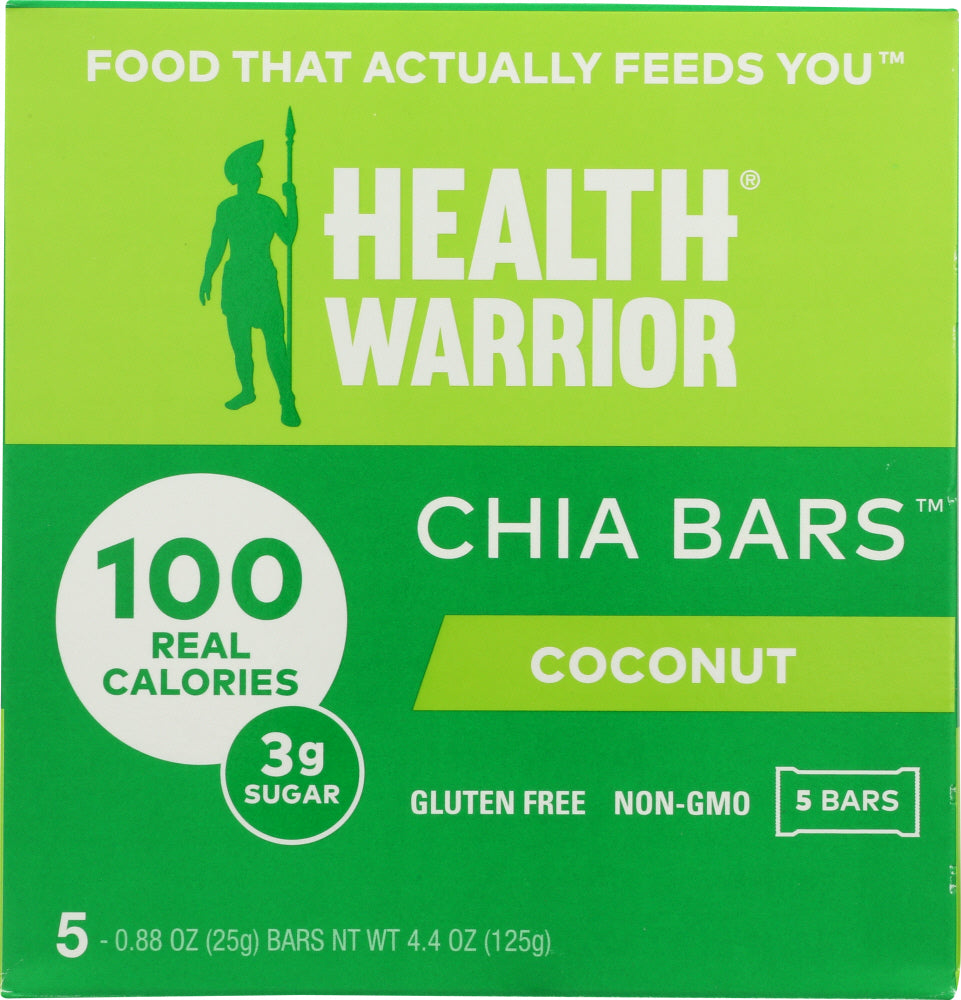 HEALTH WARRIOR: Coconut Chia Bar, 4.40 oz